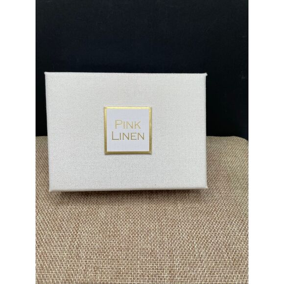 Pink Linen Starfish Hand painted Earrings Blue - Picture 5 of 6